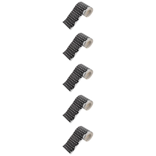 5Rolls Removable Black Border Stickers for Classroom and Office Decor