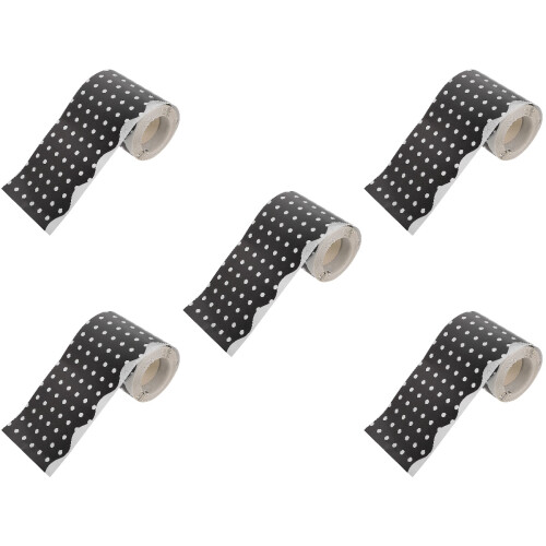 5Rolls Removable Black Border Stickers for Classroom and Office Decor 2