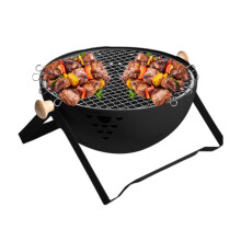 Portable Charcoal Grill Foldable BBQ Grill with Anti‑Scald Handle for Outdoor Camping Picnic Cooking