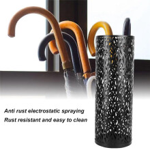 Umbrella Stand Hollow Freestanding Umbrella Stand Umbrella Bucket Decoration Home Office Decoration Black