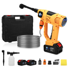 Cordless Pressure Washer 900PSI with 6in1 Spray Modes, Dual 4.0Ah Batteries, Adjustable Pressure Control for Car and Patio Cleaning