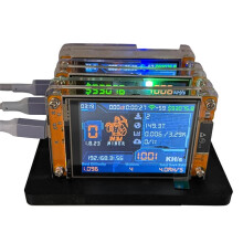 3X 1000KH/S NMMiner NerdMiner+3 Slots Stand Upgraded Harshrate 2.8 Inch Display Bitcoin Crypto Solo Miner for Home
