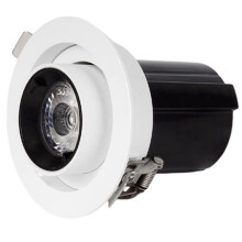 Stretchable LED Recessed Downlight 12W Aluminum Round COB Ceiling Extendable Adjust Spot Light for Indoor Room White