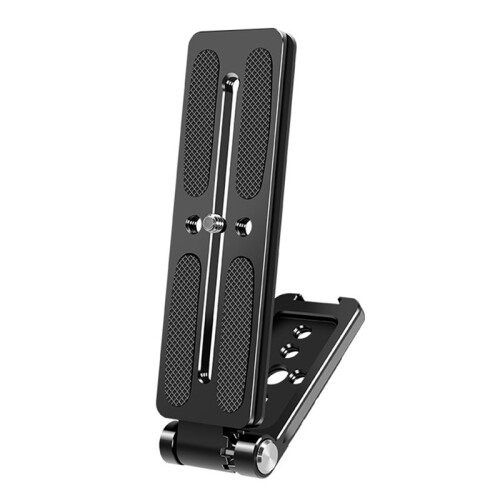 L Shaped Quick Release Plate Adjustable Angle L Bracket for DSLR Cameras, Vertical Horizontal Filming Tripod Mount