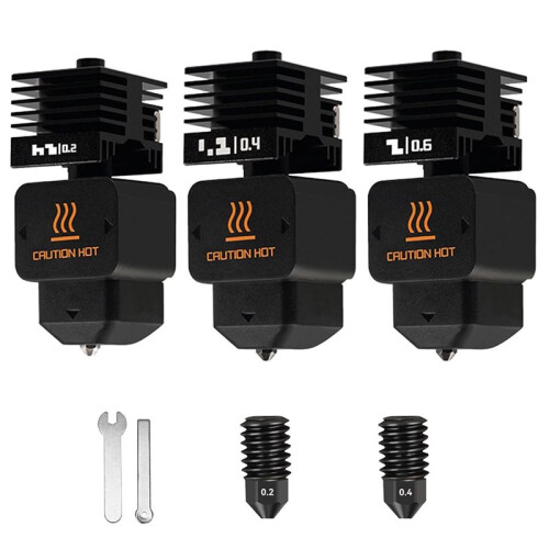H2D Hotend 0.2/0.4/0.6mm for  H2D Hotend 3D Printer Replaceable Nozzle Hardened Steel Nozzle Kit