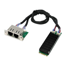 M.2 B+M to RJ45 Network Card I210-T2 Dual Port RJ45 Gigabit Ethernet LAN Adapter Server Industrial Control Network Card