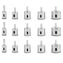15X 20-42mm Diamant Lochsäge Bohrer Set für Fliesen Glas Marmor Granit Schneiden