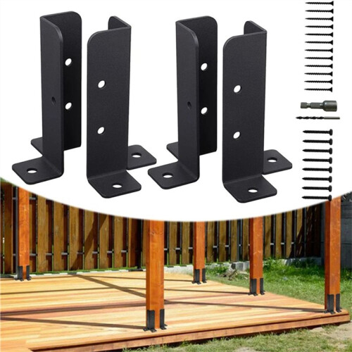 Adjustable Deck Post Anchor Base Brackets Fence for Pergola Fence Railing Mailbox Pavilion Garden Tool 2