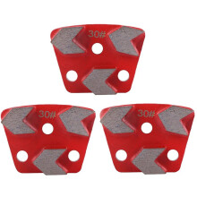 3X 30 Grit Metal Bond Scraper Trapezoid Diamond Floor Grinding Pad Disc for Removing Adhesives Spots Joints