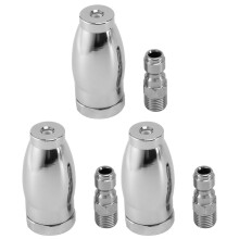 3X Turbo Düse für Hoch Druck Reiniger, Rotierende Düse für Heißes und Kaltes Wasser, 1/4 Zoll Schnell Kupplung