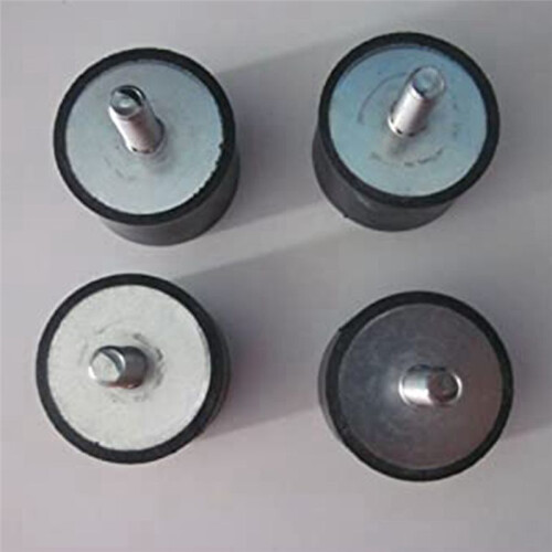 4Pcs M8 Thread with Studs 40mm x 30mm Cylindrical  Rubber Mounts, Vibration Isolators Steering Damper