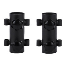 2 PeçAs de Tubo de FixaçãO de Poste de Toldo Suporte de Aterramento à Prova de Vento AjustáVel Suporte de Dossel de Barraca Fixador de Haste