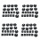 40 Sets 45mm Base Dia Adjustable Leveling Foot 25mmx25mm Square Tube Insert Kit 1