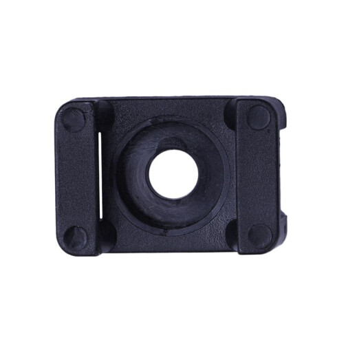 Screw Bracket Mount Saddles Bases Cable Tie Bracket 23mmx16mm 60 Units Black 2