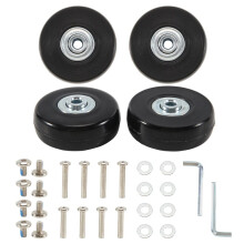 4Pcs Set Luggage Replacement Wheels 50mm with 6mm(0.24In) Bearings Repair Kits ABEC 608Zz for Suitcase and Inline Skate