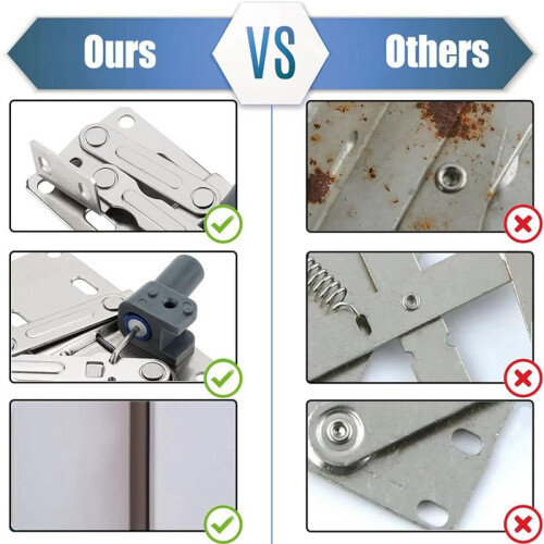 2 Pack Tip-Out Tray Hinges for Sink-Front Drawer, Sink Front Tip-Out Trays Hinges False Front Cabinet Clips 2
