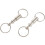6Pcs Heavy Duty Double Porte-Cles Pull Apart Snap Lock Support D'Anneau Tournant 3