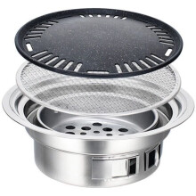 Stainless Steel Portable Charcoal BBQ Grill with Adjustable Airflow for Outdoor Camping, Patio and Backyard