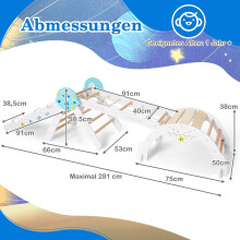 9-in-1 Montessori klimset met glijbaan en hellingbaan