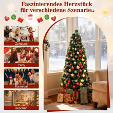 150 cm kunstkerstboom met verlichting en ster in de top