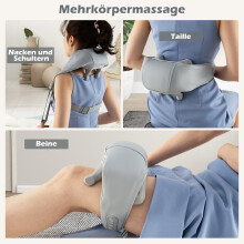 Shiatsu-Nacken- und Schultermassagegerät, 4D-Tiefengewebsmassage, kabellos