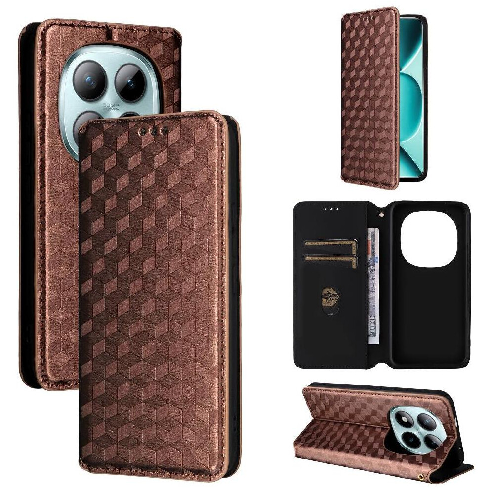 Photos - Case   For Xiaomi Redmi Note 15 Pro 4G 3D Pattern Magnetic Closure Card Slots Holder PU Leather Wallet