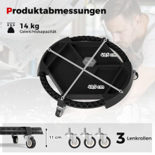 Werkzeugrollwagen mit 3 Lenkrollen und 4 Fächern