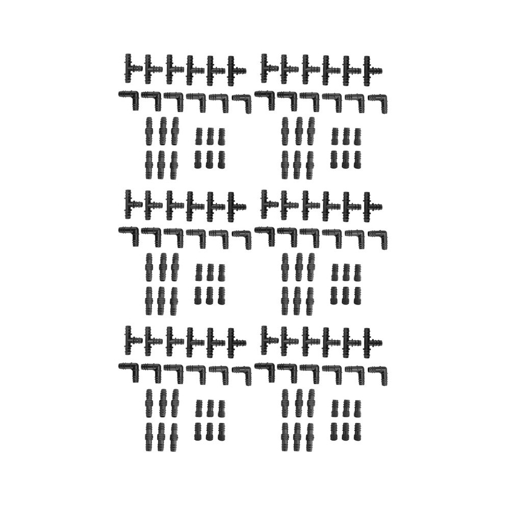 Irrigation Fittings Kit For Drip Tubing -36 Tees, 36 Couplings, 36 Ends, 36 Elbows - 16Mm 6031621543700