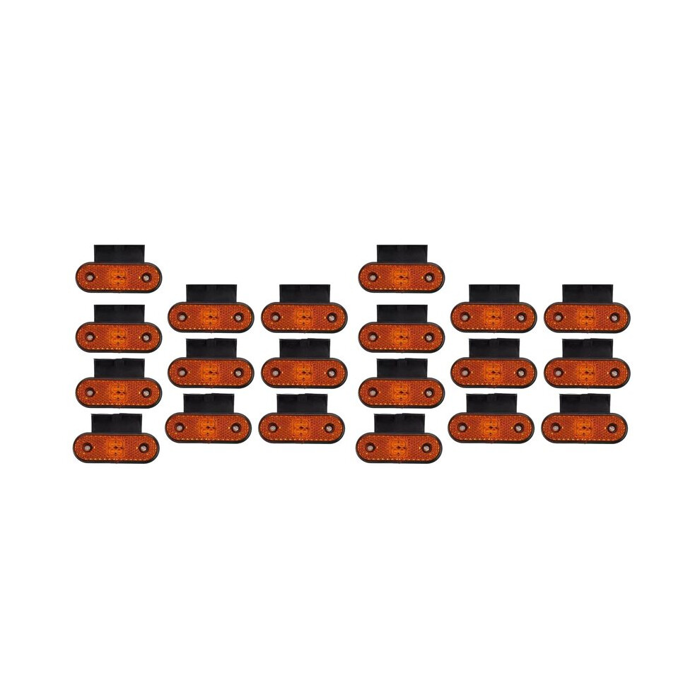 20Pcs 24V Led Car Truck Side S Turn Signal Lamp Rear Tail For Pickup Trailer Caravan Bus Boat Rv Lorry Light 4711647337294