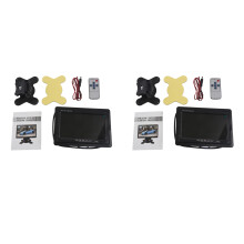 2X 12V-24V 7 inch TFT LCD Color HD Monitor for Car CCTV Reverse Rear View Backup Camera