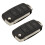 2X 3 Button Replacement Keyless Entry Remote Car Flip Key Shell Fob Case for  Beetle 1