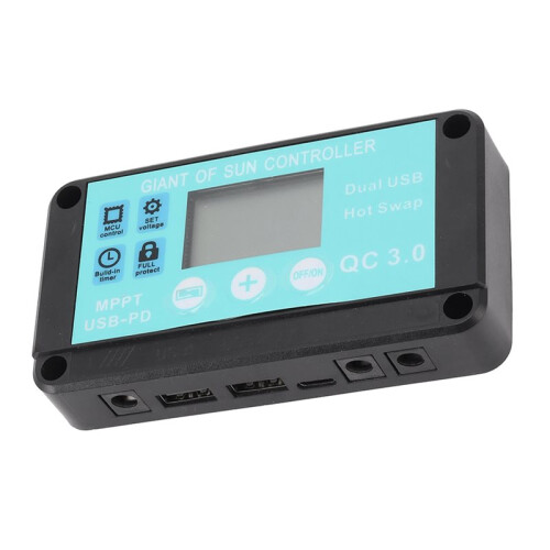 2X MPPT Solar Charge Controller Multiple Protection Solar Solar QC3.0 Controller with LCD Screen(10A) 1
