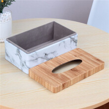 4X Rectangular Marble PU Facial Grain Tissue Box Cover Napkin Holder Paper Towel Dispenser Container