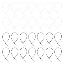 3mm x 150mm Auto Wire Push Cable Zip Tie Organizer White Black 100 Pcs