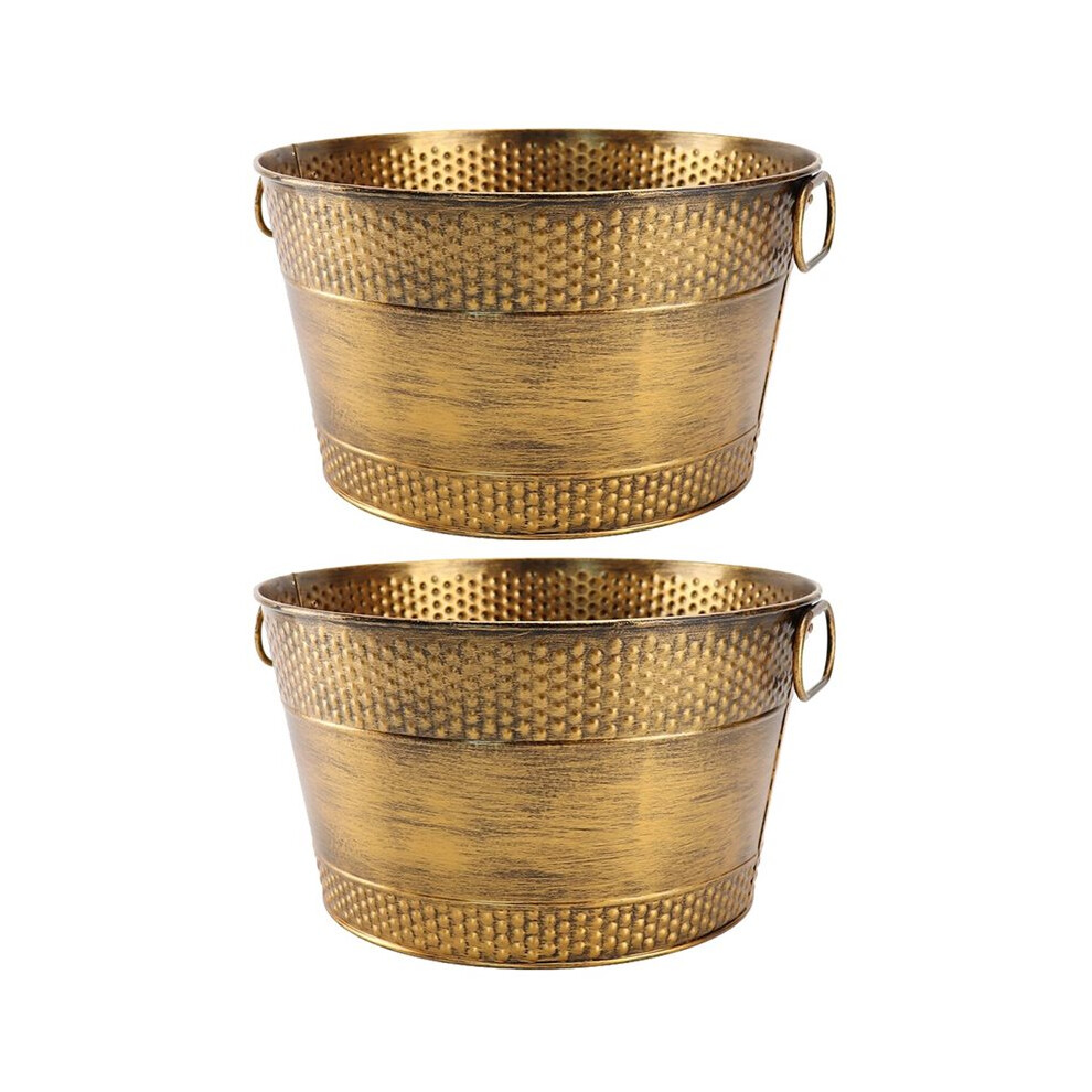 Metal Ice Bucket Beverage Tub,Drink Buckets Large Cooler For Wine Beer Champagne Cocktails For Catering,Outdoor Events Tauoh