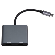 For 3 Docking Station Type-C to Dual 4K UHD Display Converter Mirror&Extend Mode MST Hub for Surface Pro7