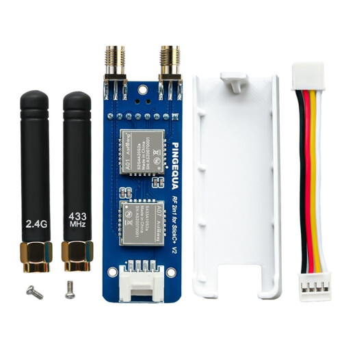 RF 2-in-1 Module for M5Stack StickC Plus2, Supports 2.4GHz and Sub-GHz 433MHz, Compatible for Bruch Firmware with Case