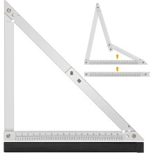 24 Inch Folding Triangle Ruler Framing Square for Carpenter Tools Construction Framing Tool Measurement Angle Ruler