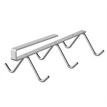 6 Hook Coffee Cup Mug Holder 304 Stainless Steel Storage Hook Mutifunctional Kitchen Utensil Without Drilling Rack