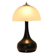 Nordic Bedside Table Lamp Light Luxury Bedroom Gourd-Decorated Table Lamp Retro Glass Night Light Homestay Desk Lamp