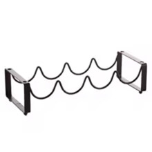 Wrought Iron Wine Bottle Rack Free Standing Stackable 4 Bottles Wine Storage Holders for Holiday Birthday Anniversary B