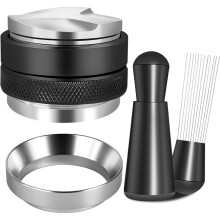 54mm Espresso Accessories Kit, Coffee Distributor and Tamper Leveler, WDT Tool and Dosing Funnel Set