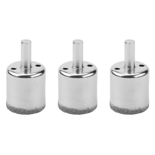 3Pcs 30mm Diamond Tipped Tile Ceramic Glass Hole Saw Drill Bit