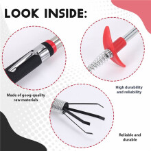 3-Pack Pick- Gereedschapsset Magnetische Pick- Tools Telescopische Magneet Pick- Tools Buigbare Curve-Grijper