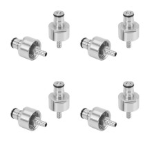 8Pcs/Lot 304 Stainless Steel Carbonation Cap 5/16 Inch Barb, Lock Type, Fit Soft Drink PET Bottles