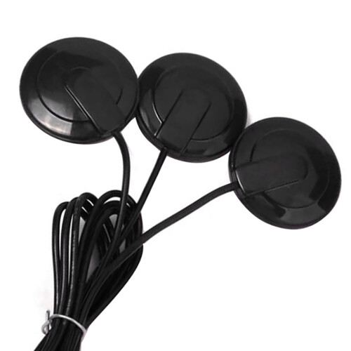 2X Microphone Guitare Microphone Piezo Contact Microphone 3 Micros Transducteur Système de Prise (Noir)