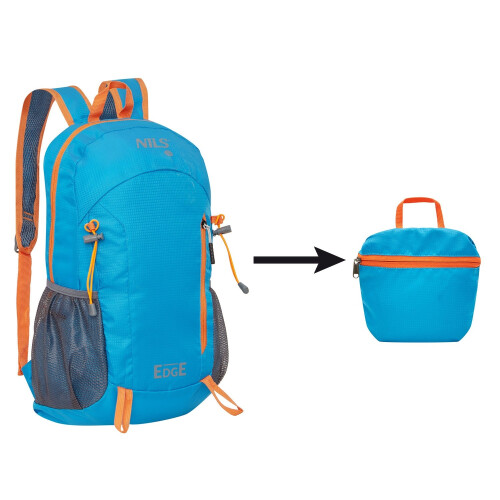 Mochila de 22 l, borde azul, material duradero 1