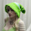 Knitted Witch Hat Stretchable Hoodie Hat Long Tail Hat-Green 4