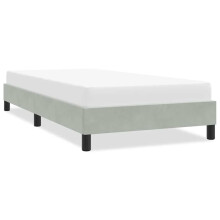 vidaXL sengestel uden madras lysegrå 90x210 cm fløjl