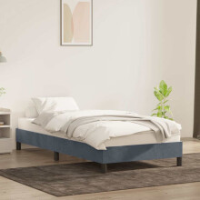 vidaXL sengestel uden madras mørkegrå 90x210 cm fløjl